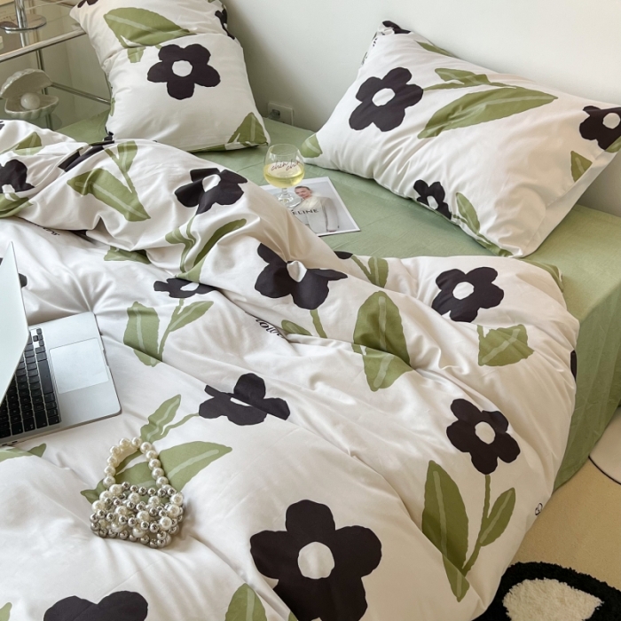 91家纺网 家纺一手货源 找家纺 昔可家纺 2022新款法式田园花卉系列全棉四件套 夏日物语