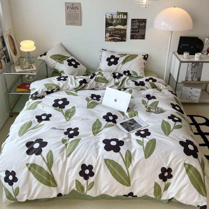 91家纺网 家纺一手货源 找家纺 昔可家纺 2022新款法式田园花卉系列全棉四件套 夏日物语