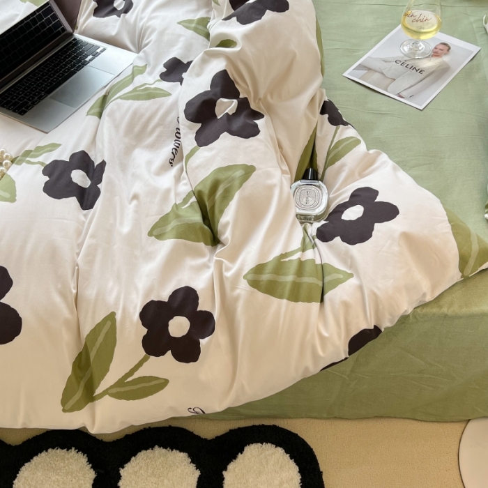 91家纺网 家纺一手货源 找家纺 昔可家纺 2022新款法式田园花卉系列全棉四件套 夏日物语