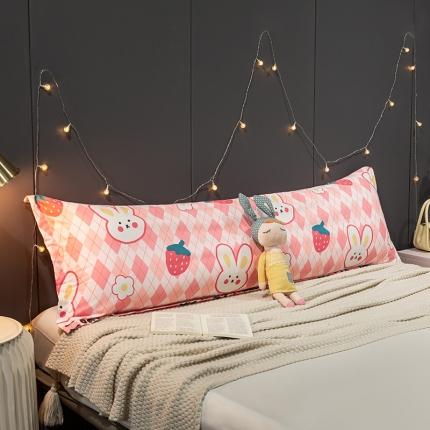 91家纺网 家纺一手货源 找家纺 (总) 简宜家居 2022新款长枕套双人长枕+枕芯全棉枕套