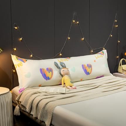 91家纺网 家纺一手货源 找家纺 (总) 简宜家居 2022新款长枕套双人长枕+枕芯全棉枕套