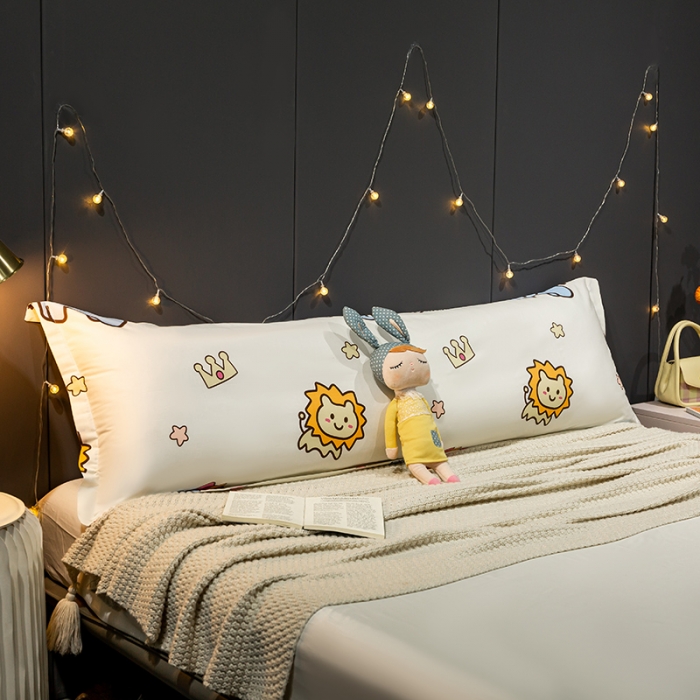 91家纺网 家纺一手货源 找家纺 简宜家居 2022新款长枕套双人长枕+枕芯全棉枕套 小可爱