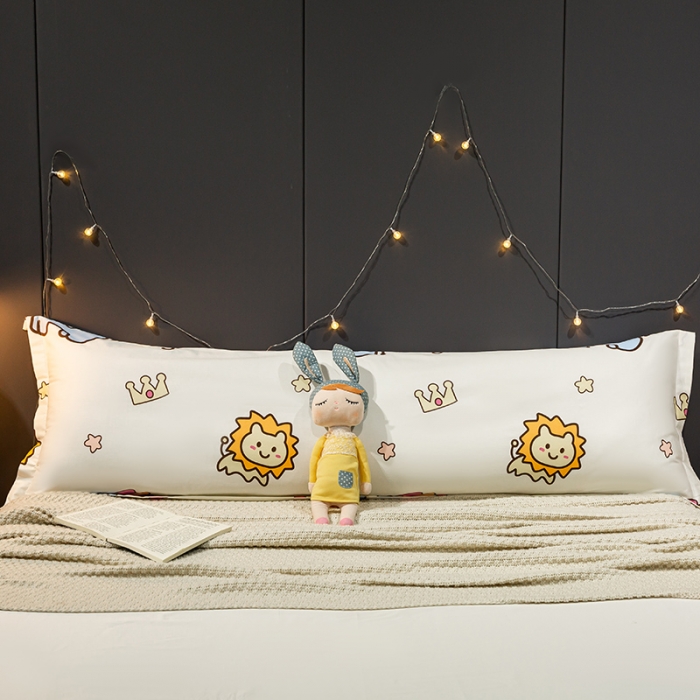 91家纺网 家纺一手货源 找家纺 简宜家居 2022新款长枕套双人长枕+枕芯全棉枕套 小可爱