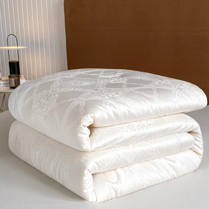 91家纺网 家纺一手货源 找家纺 2024棉被提花A类59大豆纤维被芯加厚冬被