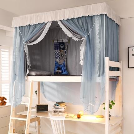 91家纺网 家纺一手货源 找家纺 迪凡保罗蚊帐 2022新款C17铝合金导轨纯色学生蚊帐 阳光深灰