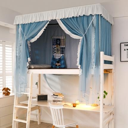 91家纺网 家纺一手货源 找家纺 总迪凡保罗蚊帐 2023新款C17铝合金导轨纯色学生蚊帐