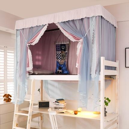 91家纺网 家纺一手货源 找家纺 总迪凡保罗蚊帐 2023新款C17铝合金导轨纯色学生蚊帐