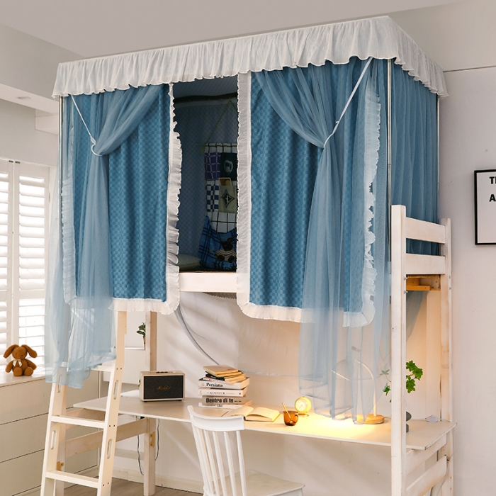 91家纺网 家纺一手货源 找家纺 总迪凡保罗蚊帐 2023新款C17铝合金导轨纯色学生蚊帐