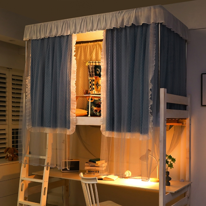 91家纺网 家纺一手货源 找家纺 总迪凡保罗蚊帐 2023新款C17铝合金导轨纯色学生蚊帐