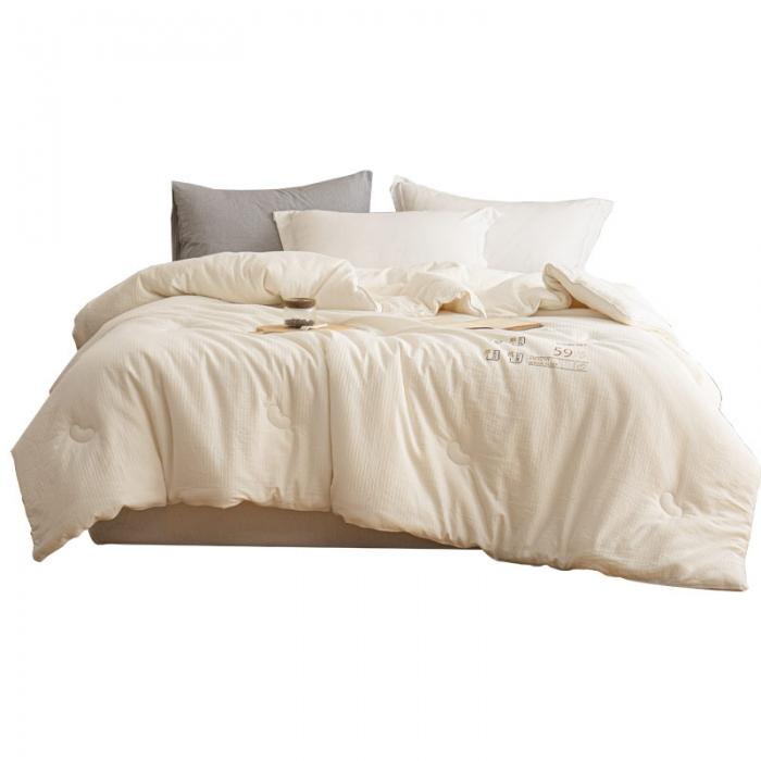 91家纺网 家纺一手货源 找家纺 2024A类原棉59%李官奇大豆纤维全棉春秋冬被 59原棉大豆被豆朴5