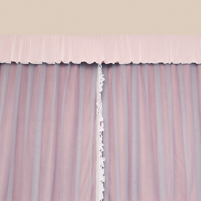 91家纺网 家纺一手货源 找家纺 迪凡保罗蚊帐 2022新款C17铝合金导轨纯色学生蚊帐 阳光玉色