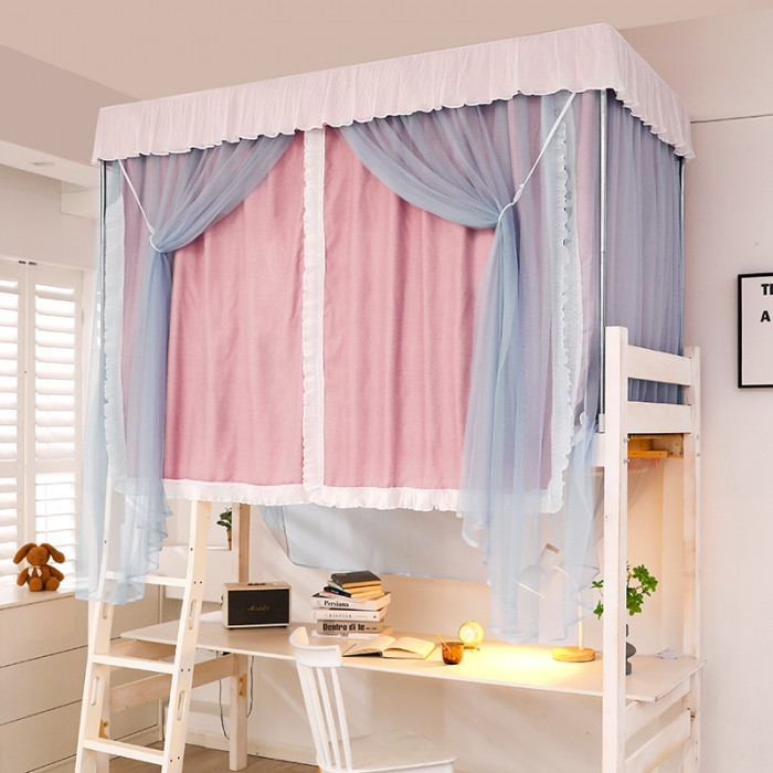 91家纺网 家纺一手货源 找家纺 迪凡保罗蚊帐 2022新款C17铝合金导轨纯色学生蚊帐 阳光玉色