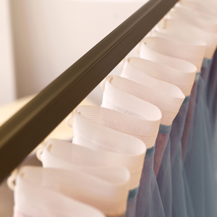 91家纺网 家纺一手货源 找家纺 迪凡保罗蚊帐 2022新款C17铝合金导轨纯色学生蚊帐 阳光玉色