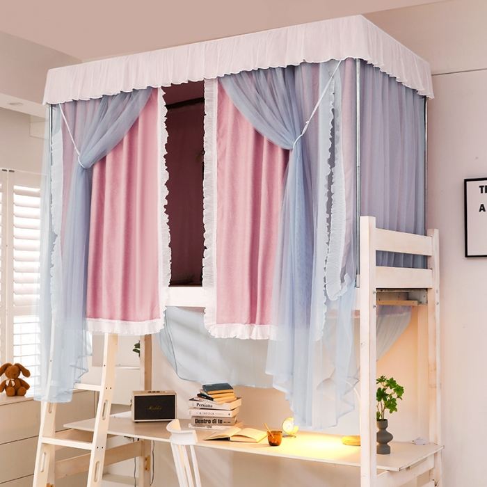 91家纺网 家纺一手货源 找家纺 迪凡保罗蚊帐 2022新款C17铝合金导轨纯色学生蚊帐 阳光玉色