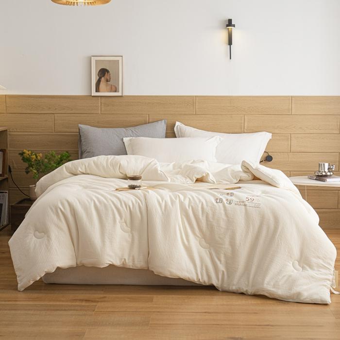 91家纺网 家纺一手货源 找家纺 2024A类原棉59%李官奇大豆纤维全棉春秋冬被 59原棉大豆被豆朴7