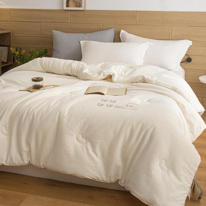 91家纺网 家纺一手货源 找家纺 2024A类原棉59%李官奇大豆纤维全棉春秋冬被 59原棉大豆被豆朴7