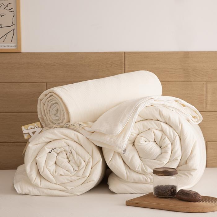 91家纺网 家纺一手货源 找家纺 2024A类原棉59%李官奇大豆纤维全棉春秋冬被 59原棉大豆被豆朴7