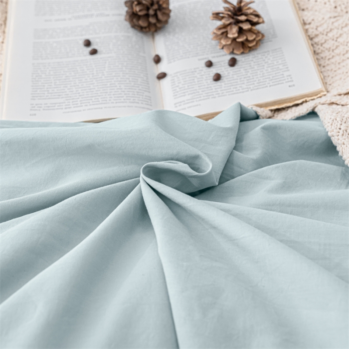 91家纺网 家纺一手货源 找家纺 蓝巢家纺 2022新款全棉水洗棉双拼款四件套 混搭-繁星蓝