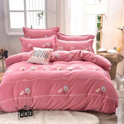 91家纺网 家纺一手货源 找家纺 （总）尚品凤凰2025新款高克重印花牛奶绒四件套-工艺款