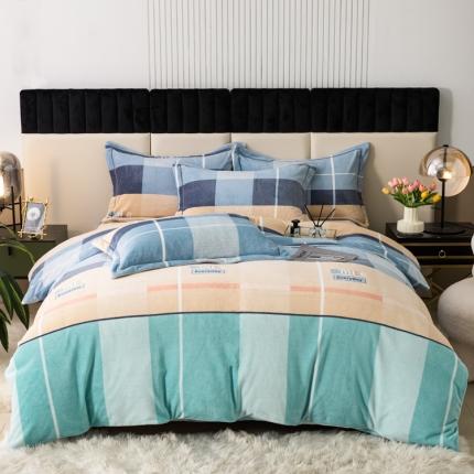 91家纺网 家纺一手货源 找家纺 （总）尚品凤凰2025新款高克重印花牛奶绒四件套-工艺款