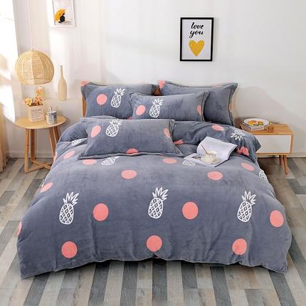 91家纺网 家纺一手货源 找家纺 （总）尚品凤凰2025新款高克重印花牛奶绒四件套-工艺款