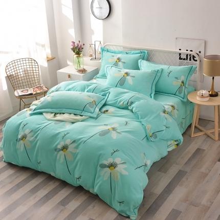 91家纺网 家纺一手货源 找家纺 （总）尚品凤凰2025新款高克重印花牛奶绒四件套-工艺款