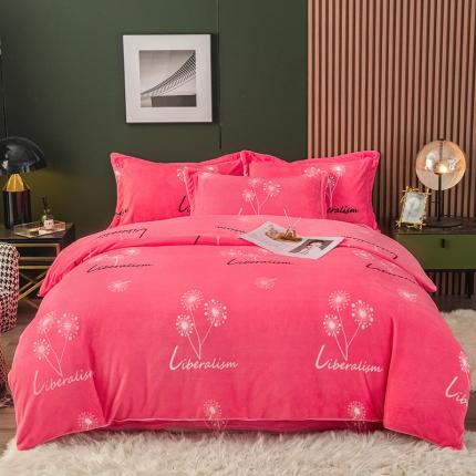 91家纺网 家纺一手货源 找家纺 （总）尚品凤凰2025新款高克重印花牛奶绒四件套-工艺款