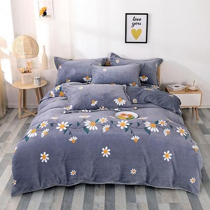 91家纺网 家纺一手货源 找家纺 （总）尚品凤凰2025新款高克重印花牛奶绒四件套-工艺款