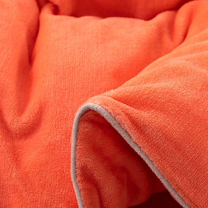 91家纺网 家纺一手货源 找家纺 尚品凤凰2025新款高克重印花牛奶绒四件套-工艺款 一见钟情-橘