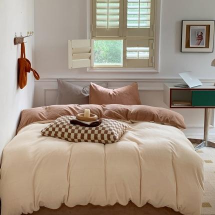 91家纺网 家纺一手货源 找家纺 （总）三朵 2022新款牛奶绒混搭四件套场景二