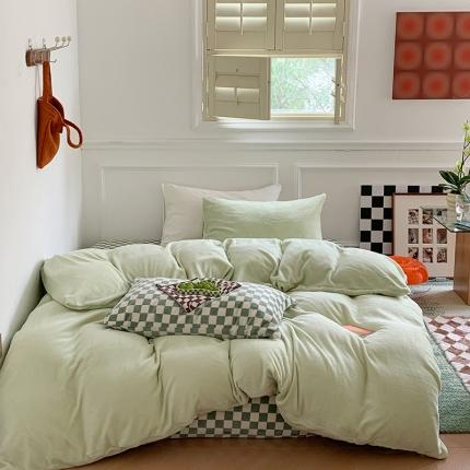 91家纺网 家纺一手货源 找家纺 （总）三朵 2022新款牛奶绒混搭四件套场景二