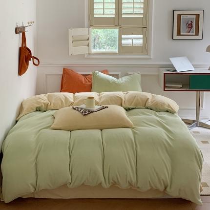 91家纺网 家纺一手货源 找家纺 （总）三朵 2022新款牛奶绒混搭四件套场景二