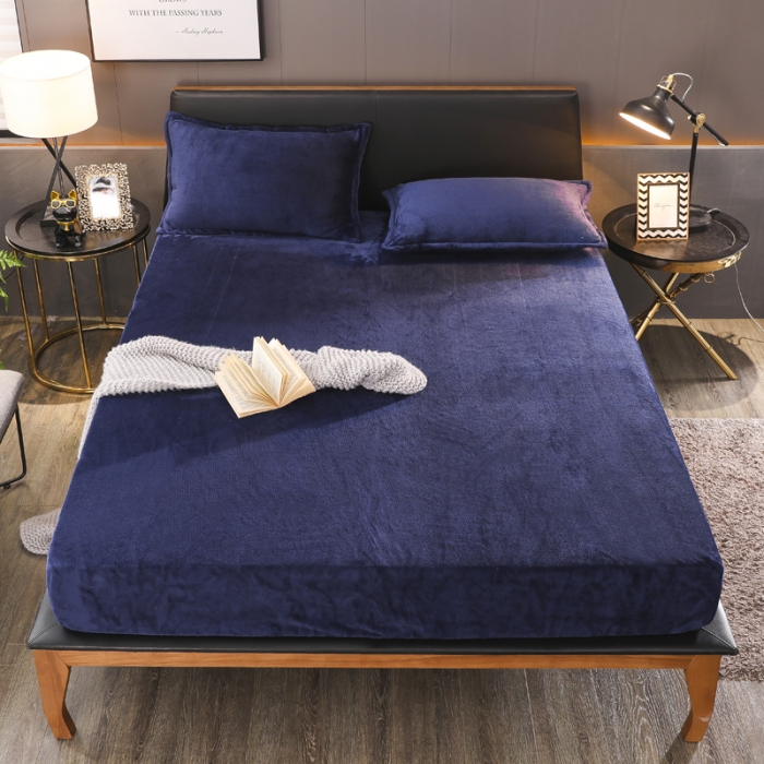 91家纺网 家纺一手货源 找家纺 （总）简爱 2025新款双面绒纯色法莱绒单床笠