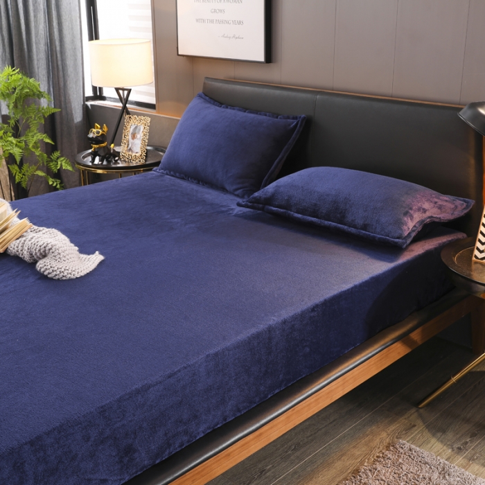 91家纺网 家纺一手货源 找家纺 （总）简爱 2025新款双面绒纯色法莱绒单床笠