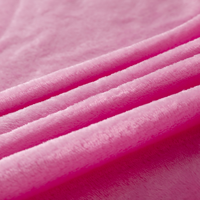 91家纺网 家纺一手货源 找家纺 简爱 2025新款双面绒纯色法莱绒单床笠 粉红