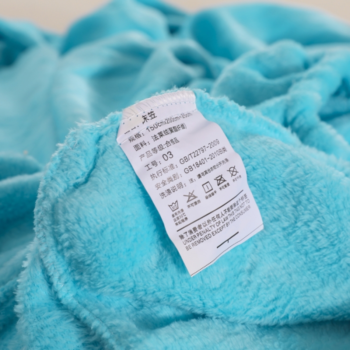 91家纺网 家纺一手货源 找家纺 简爱 2025新款双面绒纯色法莱绒单床笠 湖蓝
