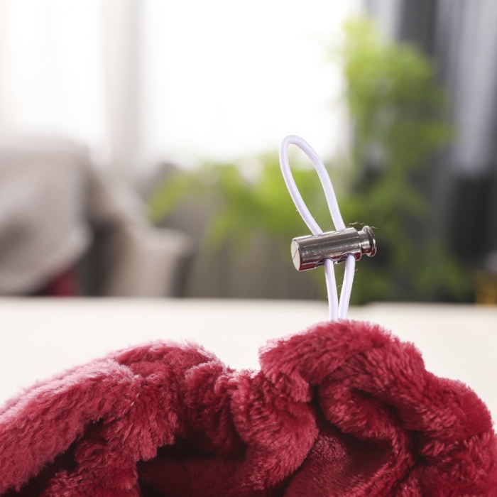 91家纺网 家纺一手货源 找家纺 简爱 2025新款双面绒纯色法莱绒单床笠 酒红