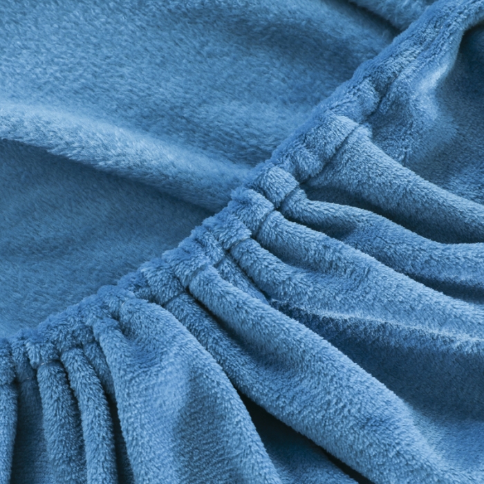 91家纺网 家纺一手货源 找家纺 简爱 2025新款双面绒纯色法莱绒单床笠 墨绿