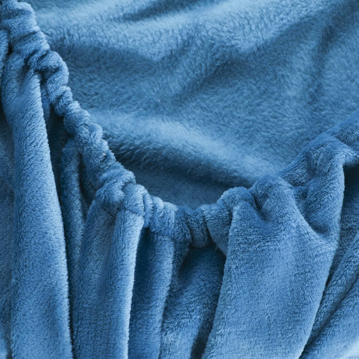 91家纺网 家纺一手货源 找家纺 简爱 2025新款双面绒纯色法莱绒单床笠 墨绿