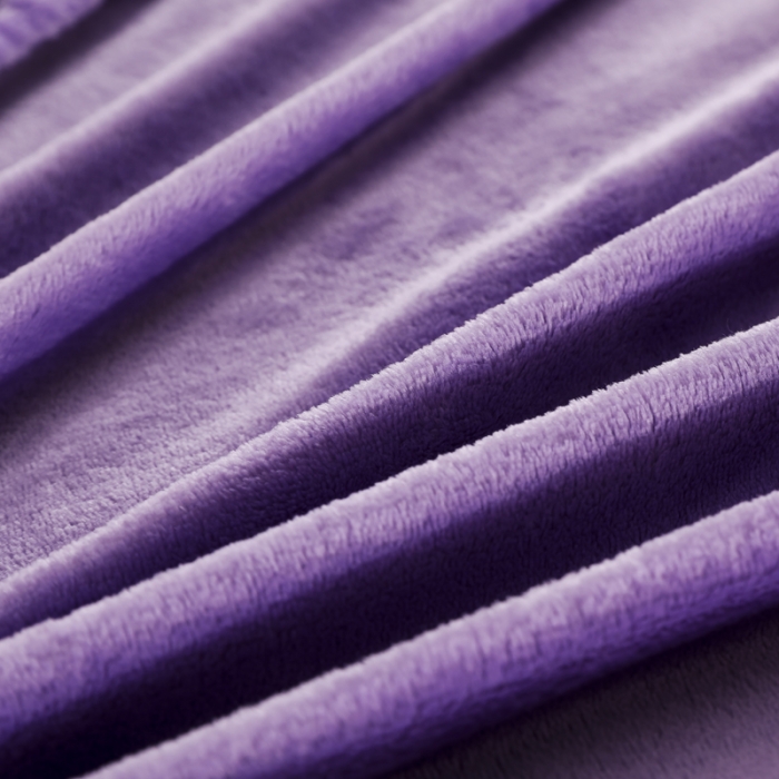 91家纺网 家纺一手货源 找家纺 简爱 2025新款双面绒纯色法莱绒单床笠 浅紫