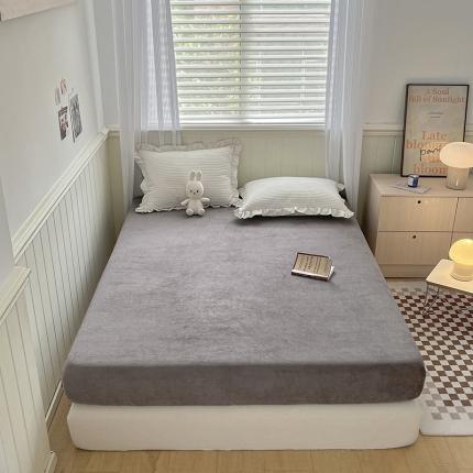 91家纺网 家纺一手货源 找家纺 （总）三朵 2022新款秋冬牛奶绒床笠