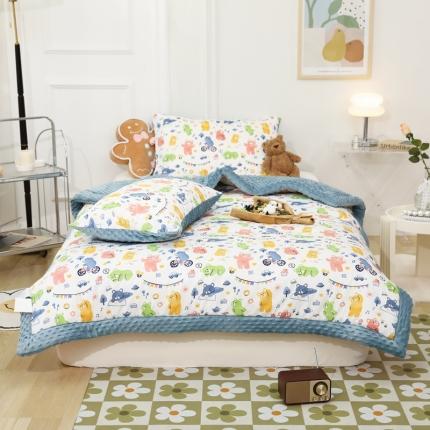 91家纺网 家纺一手货源 找家纺 （总）星期八  2022新款全棉豆豆被春秋被-系列一