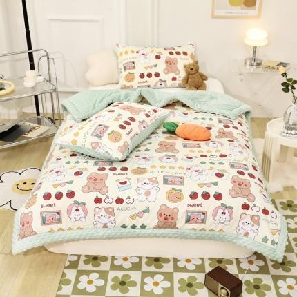 91家纺网 家纺一手货源 找家纺 （总）星期八  2022新款全棉豆豆被春秋被-系列一