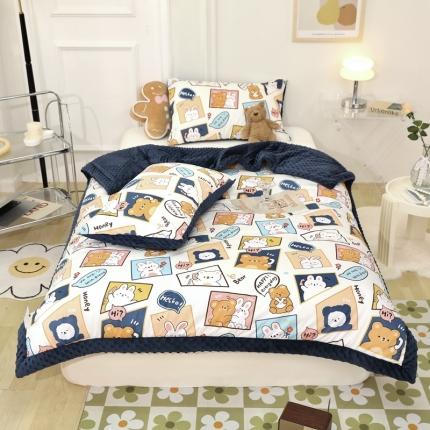 91家纺网 家纺一手货源 找家纺 （总）星期八  2022新款全棉豆豆被春秋被-系列一