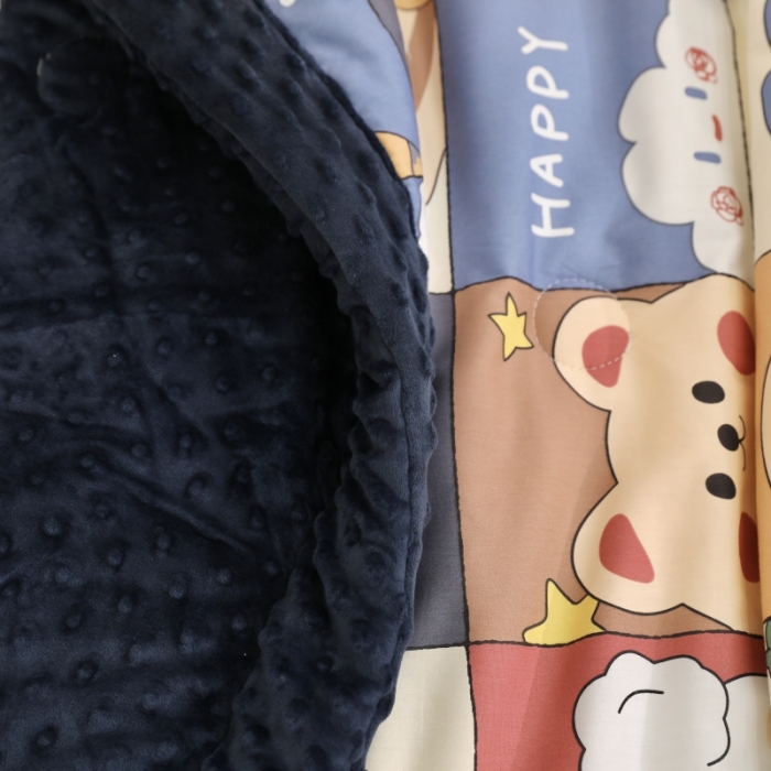 91家纺网 家纺一手货源 找家纺 星期八  2022新款全棉豆豆被春秋被-系列一 蛋糕熊