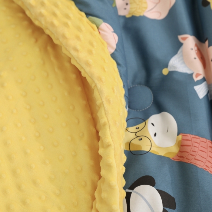 91家纺网 家纺一手货源 找家纺 星期八  2022新款全棉豆豆被春秋被-系列一 动物园