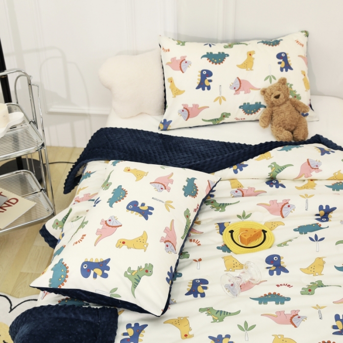 91家纺网 家纺一手货源 找家纺 星期八  2022新款全棉豆豆被春秋被-系列一 侏罗纪