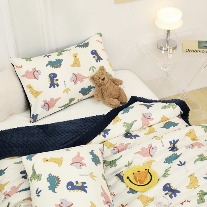 91家纺网 家纺一手货源 找家纺 星期八  2022新款全棉豆豆被春秋被-系列一 侏罗纪