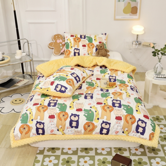 91家纺网 家纺一手货源 找家纺 星期八  2022新款全棉豆豆被春秋被-系列一 鳄鱼