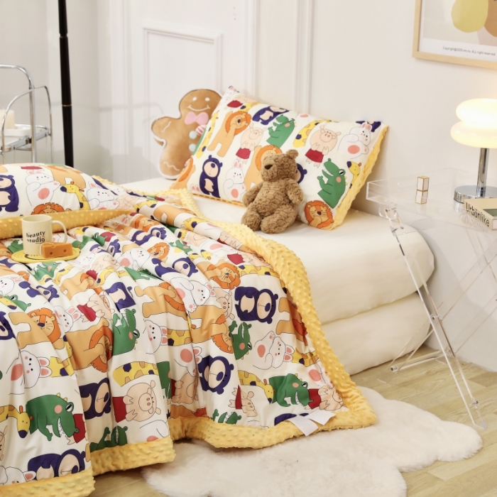 91家纺网 家纺一手货源 找家纺 星期八  2022新款全棉豆豆被春秋被-系列一 鳄鱼